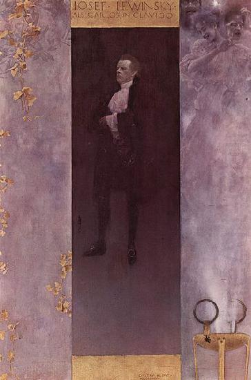 Portrat des Schauspielers Josef Lewinsky als Carlos, Gustav Klimt